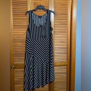 Torrid asymmetrical hem dress with Stripes